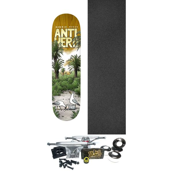 Anti Hero Skateboards Robbie Russo Landscape Skateboard Deck - 8.4" x 32" - Complete Skateboard Bundle